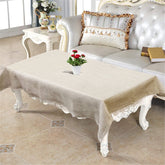 Kuber Industries Heat Resistant, Antislip Jute Center Table Cover for Home Decor, 40"x60" (Cream), Standard (HS39KUBMART023532)